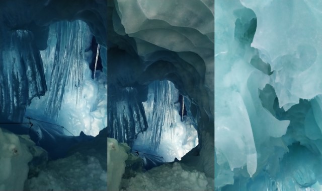 У крижаній печері: о. Галіндез, зима (фото Анни Соіної)